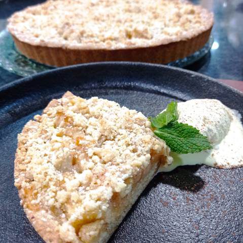 Receta de Tarta crumble de manzana